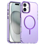 Candy Fine Circle Magsafe PC Hybrid TPU Phone Case, For iPhone 16 Pro, For iPhone 16 Plus, For iPhone 16, For iPhone 15 Pro Max, For iPhone 15 Pro, For iPhone 15 Plus