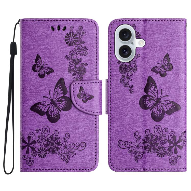 Butterfly Embossed Flip Leather Phone Case, For iPhone 17 Pro Max, For iPhone 17 Pro, For iPhone 17, For iPhone Air