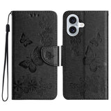 Butterfly Embossed Flip Leather Phone Case, For iPhone 17 Pro Max, For iPhone 17 Pro, For iPhone 17, For iPhone Air