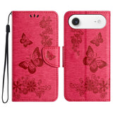 Butterfly Embossed Flip Leather Phone Case, For iPhone 17 Pro Max, For iPhone 17 Pro, For iPhone 17, For iPhone Air