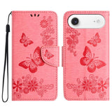 Butterfly Embossed Flip Leather Phone Case, For iPhone 17 Pro Max, For iPhone 17 Pro, For iPhone 17, For iPhone Air