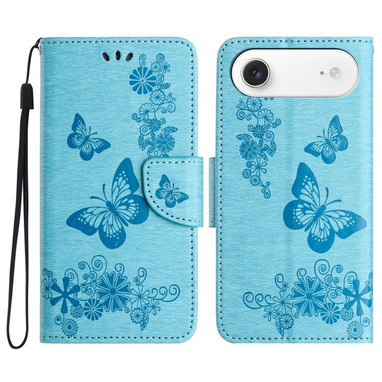 Butterfly Embossed Flip Leather Phone Case, For iPhone 17 Pro Max, For iPhone 17 Pro, For iPhone 17, For iPhone Air