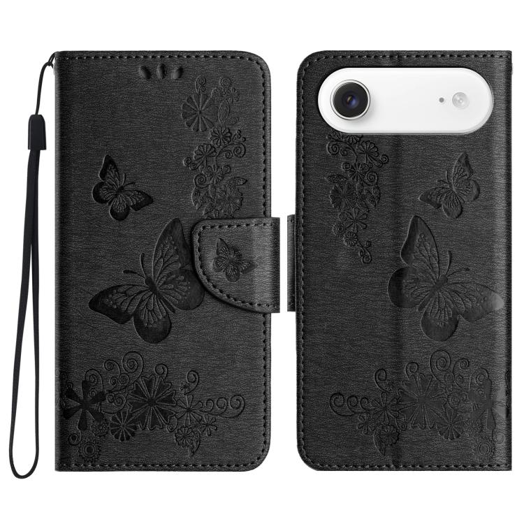 Butterfly Embossed Flip Leather Phone Case, For iPhone 17 Pro Max, For iPhone 17 Pro, For iPhone 17, For iPhone Air