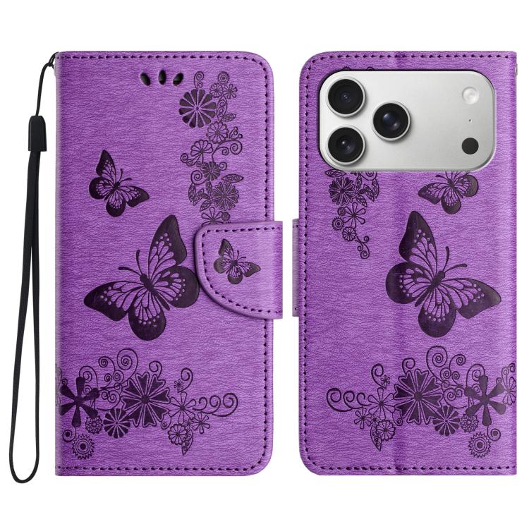 Butterfly Embossed Flip Leather Phone Case, For iPhone 17 Pro Max, For iPhone 17 Pro, For iPhone 17, For iPhone Air