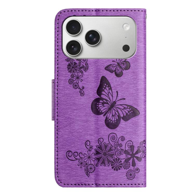 Butterfly Embossed Flip Leather Phone Case, For iPhone 17 Pro Max, For iPhone 17 Pro, For iPhone 17, For iPhone Air