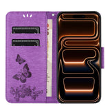 Butterfly Embossed Flip Leather Phone Case, For iPhone 17 Pro Max, For iPhone 17 Pro, For iPhone 17, For iPhone Air