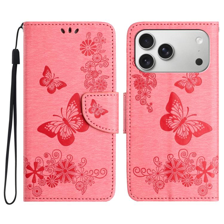 Butterfly Embossed Flip Leather Phone Case, For iPhone 17 Pro Max, For iPhone 17 Pro, For iPhone 17, For iPhone Air