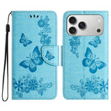 Butterfly Embossed Flip Leather Phone Case, For iPhone 17 Pro Max, For iPhone 17 Pro, For iPhone 17, For iPhone Air