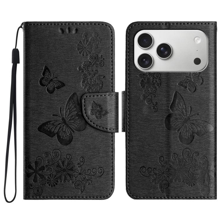 Butterfly Embossed Flip Leather Phone Case, For iPhone 17 Pro Max, For iPhone 17 Pro, For iPhone 17, For iPhone Air