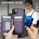 JEEHOOD J12 Exquisite RFID MagSafe Zipper Card Bag Phone Case, For iPhone 11 Pro