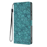 Cherry Blossoms Embossed Leather Phone Case, For iPhone Air, For iPhone 16 Pro Max, For iPhone 16 Pro, For iPhone 16 Plus, For iPhone 16, For iPhone 15 Pro Max