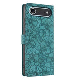 Cherry Blossoms Embossed Leather Phone Case, For iPhone Air, For iPhone 16 Pro Max, For iPhone 16 Pro, For iPhone 16 Plus, For iPhone 16, For iPhone 15 Pro Max