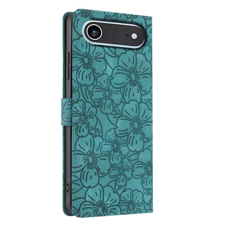 Cherry Blossoms Embossed Leather Phone Case, For iPhone Air, For iPhone 16 Pro Max, For iPhone 16 Pro, For iPhone 16 Plus, For iPhone 16, For iPhone 15 Pro Max