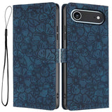 Cherry Blossoms Embossed Leather Phone Case, For iPhone Air, For iPhone 16 Pro Max, For iPhone 16 Pro, For iPhone 16 Plus, For iPhone 16, For iPhone 15 Pro Max