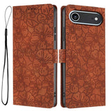 Cherry Blossoms Embossed Leather Phone Case, For iPhone Air, For iPhone 16 Pro Max, For iPhone 16 Pro, For iPhone 16 Plus, For iPhone 16, For iPhone 15 Pro Max
