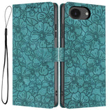 Cherry Blossoms Embossed Leather Phone Case, For iPhone 18 Pro, For iPhone 18 Pro Max, For iPhone 17e / 16e, For iPhone 17 Pro Max, For iPhone 17 Pro, For iPhone 17