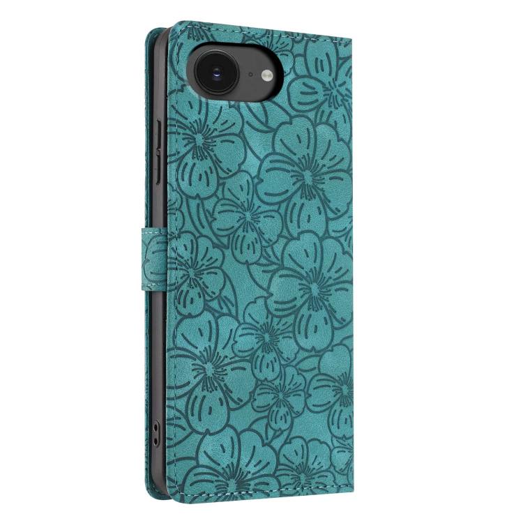 Cherry Blossoms Embossed Leather Phone Case, For iPhone 17e / 16e, For iPhone 17 Pro Max, For iPhone 17 Pro, For iPhone 17, For iPhone Air, For iPhone 16 Pro Max