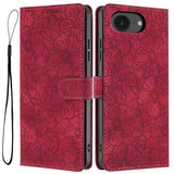 Cherry Blossoms Embossed Leather Phone Case, For iPhone 18 Pro, For iPhone 18 Pro Max, For iPhone 17e / 16e, For iPhone 17 Pro Max, For iPhone 17 Pro, For iPhone 17