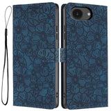 Cherry Blossoms Embossed Leather Phone Case, For iPhone 18 Pro, For iPhone 18 Pro Max, For iPhone 17e / 16e, For iPhone 17 Pro Max, For iPhone 17 Pro, For iPhone 17