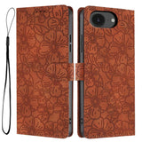 Cherry Blossoms Embossed Leather Phone Case, For iPhone 18 Pro, For iPhone 18 Pro Max, For iPhone 17e / 16e, For iPhone 17 Pro Max, For iPhone 17 Pro, For iPhone 17