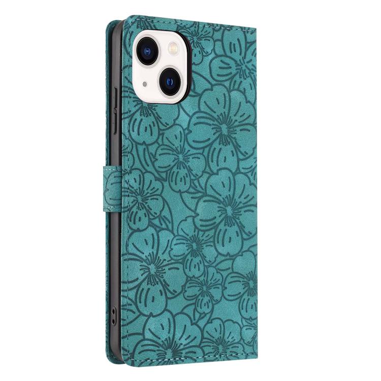 Cherry Blossoms Embossed Leather Phone Case, For iPhone 15, For iPhone 14 Plus, For iPhone 14, For iPhone 14 Pro, For iPhone 14 Pro Max, For iPhone 13 Pro Max