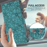 Cherry Blossoms Embossed Leather Phone Case, For iPhone 14 Pro Max, For iPhone 13 Pro Max, For iPhone 13 Pro, For iPhone 13, For iPhone 12 / 12 Pro, For iPhone 12 Pro Max