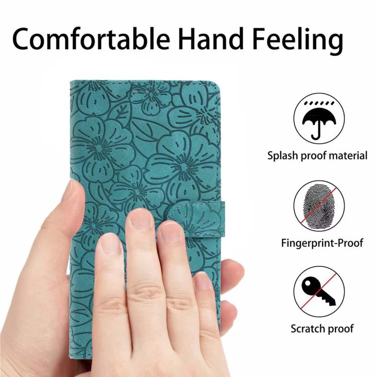 Cherry Blossoms Embossed Leather Phone Case, For iPhone 14 Pro Max, For iPhone 13 Pro Max, For iPhone 13 Pro, For iPhone 13, For iPhone 12 / 12 Pro, For iPhone 12 Pro Max