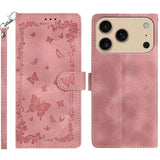 Secret Garden Butterfly Pattern Leather Phone Case, For iPhone 16e / 17e, For iPhone 17 Pro Max, For iPhone 17 Pro, For iPhone 17, For iPhone Air, For iPhone 16 Pro Max