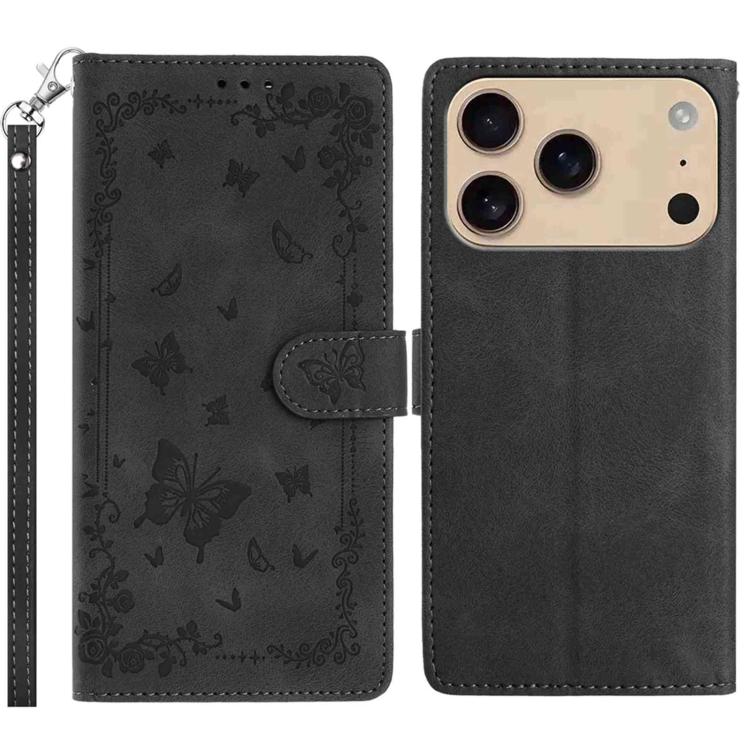 Secret Garden Butterfly Pattern Leather Phone Case, For iPhone 16e / 17e, For iPhone 17 Pro Max, For iPhone 17 Pro, For iPhone 17, For iPhone Air, For iPhone 16 Pro Max