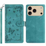 Secret Garden Butterfly Pattern Leather Phone Case, For iPhone 16e / 17e, For iPhone 17 Pro Max, For iPhone 17 Pro, For iPhone 17, For iPhone Air, For iPhone 16 Pro Max