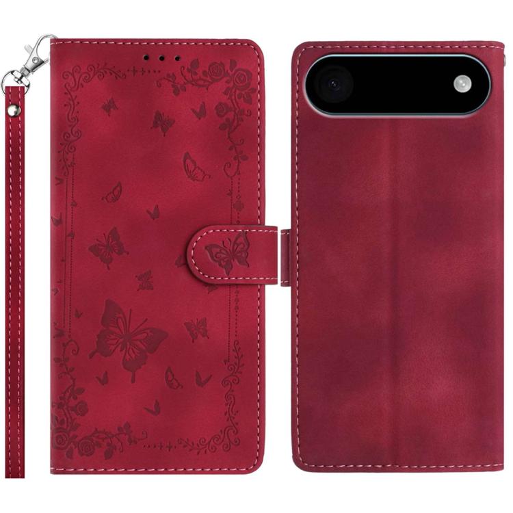 Secret Garden Butterfly Pattern Leather Phone Case, For iPhone 16e / 17e, For iPhone 17 Pro Max, For iPhone 17 Pro, For iPhone 17, For iPhone Air, For iPhone 16 Pro Max
