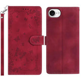 Secret Garden Butterfly Pattern Leather Phone Case, For iPhone 16e / 17e, For iPhone 17 Pro Max, For iPhone 17 Pro, For iPhone 17, For iPhone Air, For iPhone 16 Pro Max