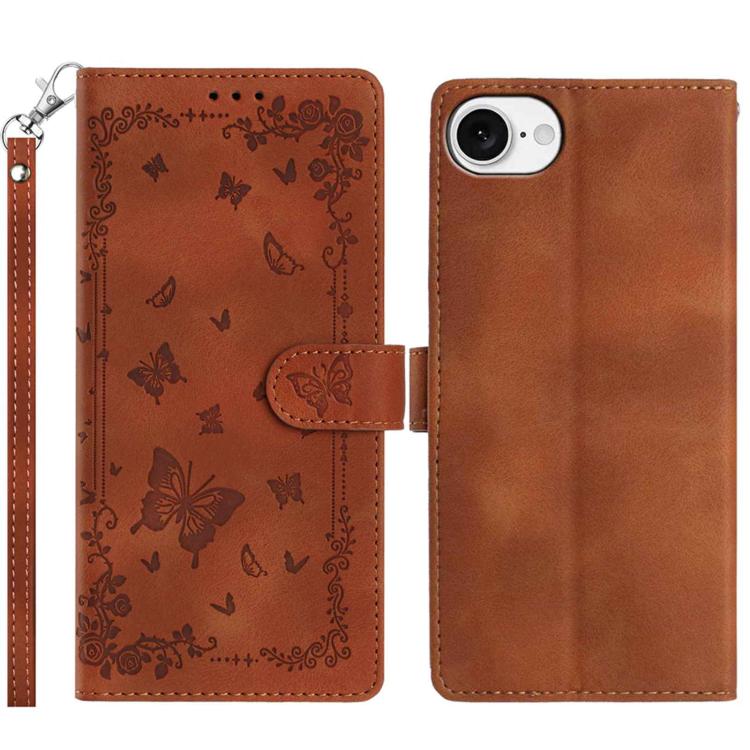 Secret Garden Butterfly Pattern Leather Phone Case, For iPhone 16e / 17e, For iPhone 17 Pro Max, For iPhone 17 Pro, For iPhone 17, For iPhone Air, For iPhone 16 Pro Max