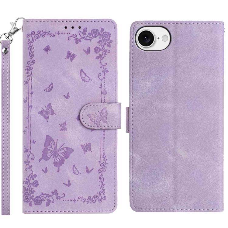 Secret Garden Butterfly Pattern Leather Phone Case, For iPhone 16e / 17e, For iPhone 17 Pro Max, For iPhone 17 Pro, For iPhone 17, For iPhone Air, For iPhone 16 Pro Max