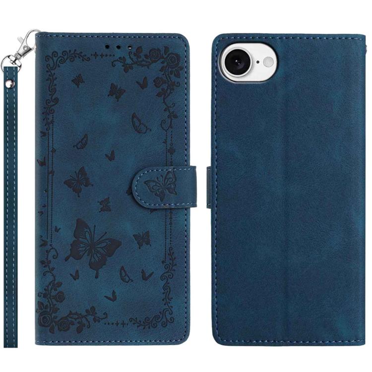 Secret Garden Butterfly Pattern Leather Phone Case, For iPhone 16e / 17e, For iPhone 17 Pro Max, For iPhone 17 Pro, For iPhone 17, For iPhone Air, For iPhone 16 Pro Max