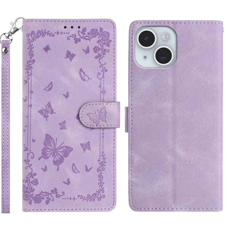 Secret Garden Butterfly Pattern Leather Phone Case, For iPhone 15 Plus, For iPhone 15, For iPhone 14 Plus, For iPhone 14, For iPhone 14 Pro, For iPhone 14 Pro Max