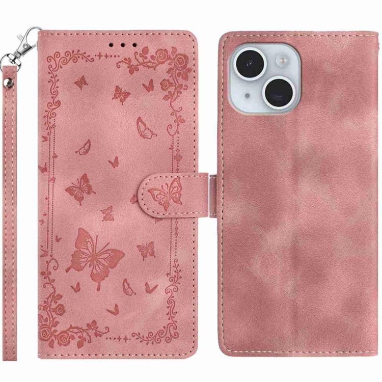 Secret Garden Butterfly Pattern Leather Phone Case, For iPhone 15 Plus, For iPhone 15, For iPhone 14 Plus, For iPhone 14, For iPhone 14 Pro, For iPhone 14 Pro Max