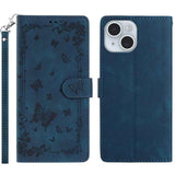 Secret Garden Butterfly Pattern Leather Phone Case, For iPhone 15 Plus, For iPhone 15, For iPhone 14 Plus, For iPhone 14, For iPhone 14 Pro, For iPhone 14 Pro Max