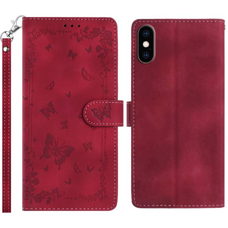 Secret Garden Butterfly Pattern Leather Phone Case, For iPhone 11, For iPhone 11 Pro, For iPhone XS, For iPhone XR, For iPhone XS Max, For iPhone 6 / 7 / 8 / SE