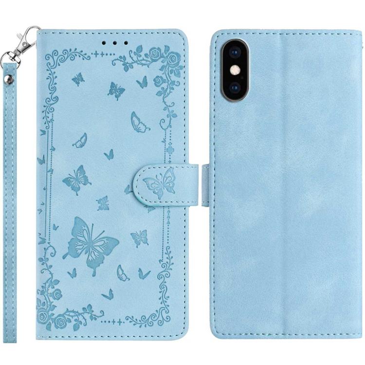Secret Garden Butterfly Pattern Leather Phone Case, For iPhone 11, For iPhone 11 Pro, For iPhone XS, For iPhone XR, For iPhone XS Max, For iPhone 6 / 7 / 8 / SE