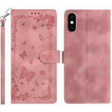 Secret Garden Butterfly Pattern Leather Phone Case, For iPhone 11, For iPhone 11 Pro, For iPhone XS, For iPhone XR, For iPhone XS Max, For iPhone 6 / 7 / 8 / SE