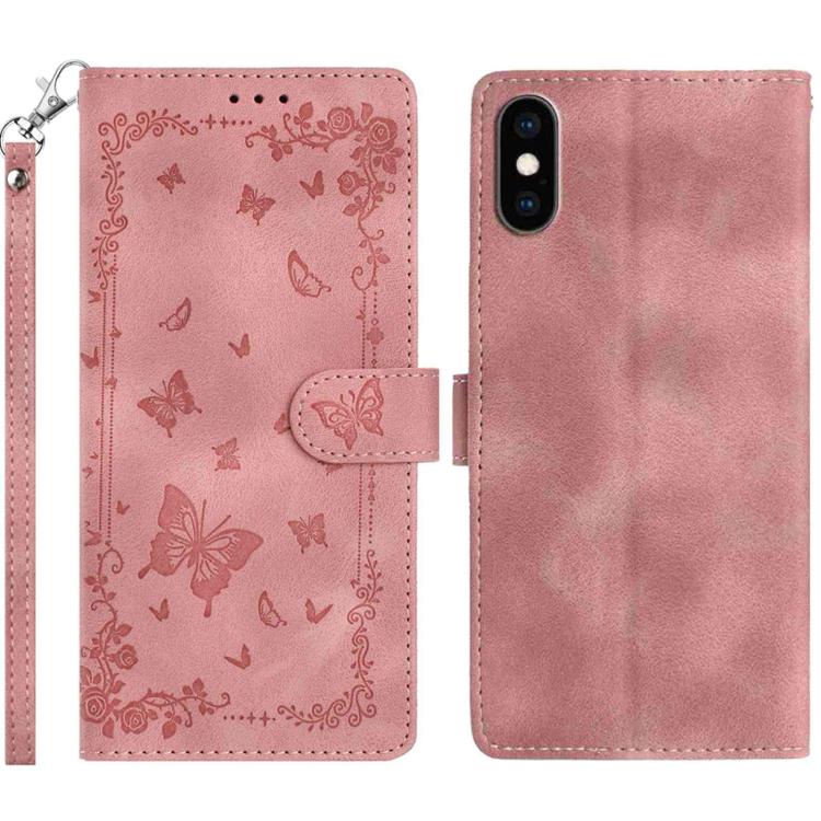 Secret Garden Butterfly Pattern Leather Phone Case, For iPhone 11, For iPhone 11 Pro, For iPhone XS, For iPhone XR, For iPhone XS Max, For iPhone 6 / 7 / 8 / SE