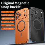 Spring Buckle MagSafe Magnetic Metal Phone Case, For iPhone 17 Pro Max, For iPhone 17 Pro, For iPhone 17, For iPhone Air