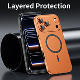 Spring Buckle MagSafe Magnetic Metal Phone Case, For iPhone 17 Pro Max, For iPhone 17 Pro, For iPhone 17, For iPhone Air