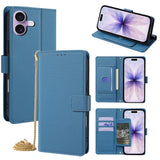 Crossbody Chain Triangle Leather Phone Case, For iPhone 17 Pro Max, For iPhone 17 Pro, For iPhone 17, For iPhone Air