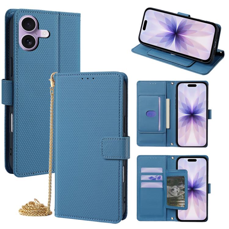 Crossbody Chain Triangle Leather Phone Case, For iPhone 17 Pro Max, For iPhone 17 Pro, For iPhone 17, For iPhone Air