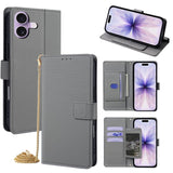 Crossbody Chain Triangle Leather Phone Case, For iPhone 17 Pro Max, For iPhone 17 Pro, For iPhone 17, For iPhone Air