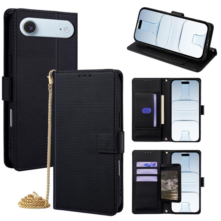 Crossbody Chain Triangle Leather Phone Case, For iPhone 17 Pro Max, For iPhone 17 Pro, For iPhone 17, For iPhone Air