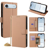Crossbody Chain Triangle Leather Phone Case, For iPhone 17 Pro Max, For iPhone 17 Pro, For iPhone 17, For iPhone Air