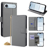 Crossbody Chain Triangle Leather Phone Case, For iPhone 17 Pro Max, For iPhone 17 Pro, For iPhone 17, For iPhone Air
